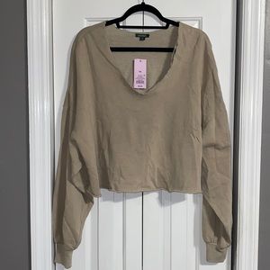 Wild Fable Distressed Cropped Sweater